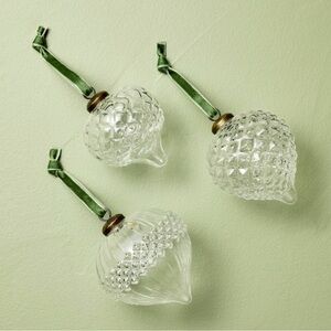3pc Ornate Glass Bulb Tree Ornaments - Hearth & Hand™ with Magnolia